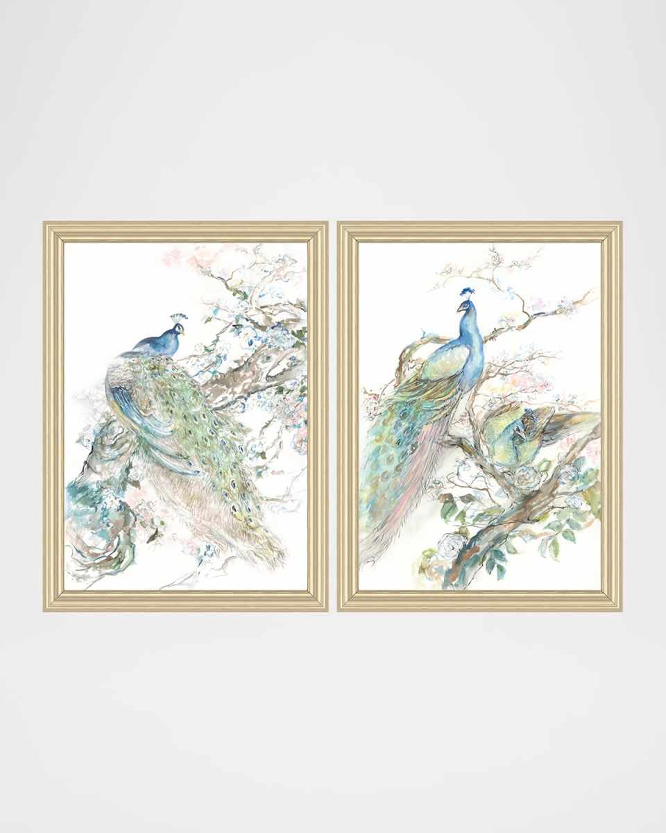 "Harmony In Nature's Melody I" Set of 2 Framed Giclees by Maelani Blue, 36 x 51"